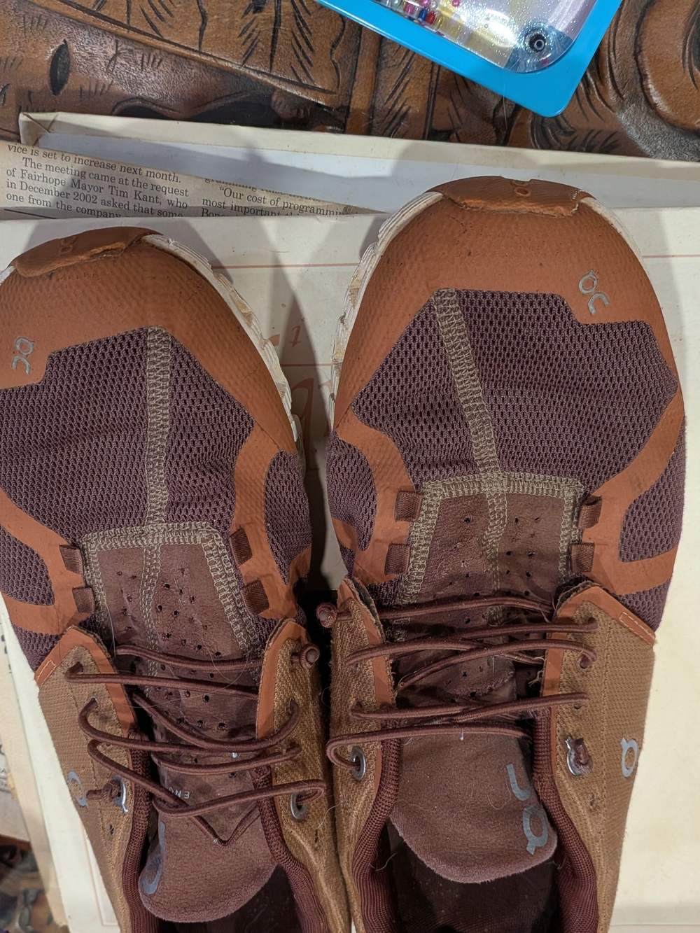 On Running Men’s Brown and Tan Athletic Running Shoes